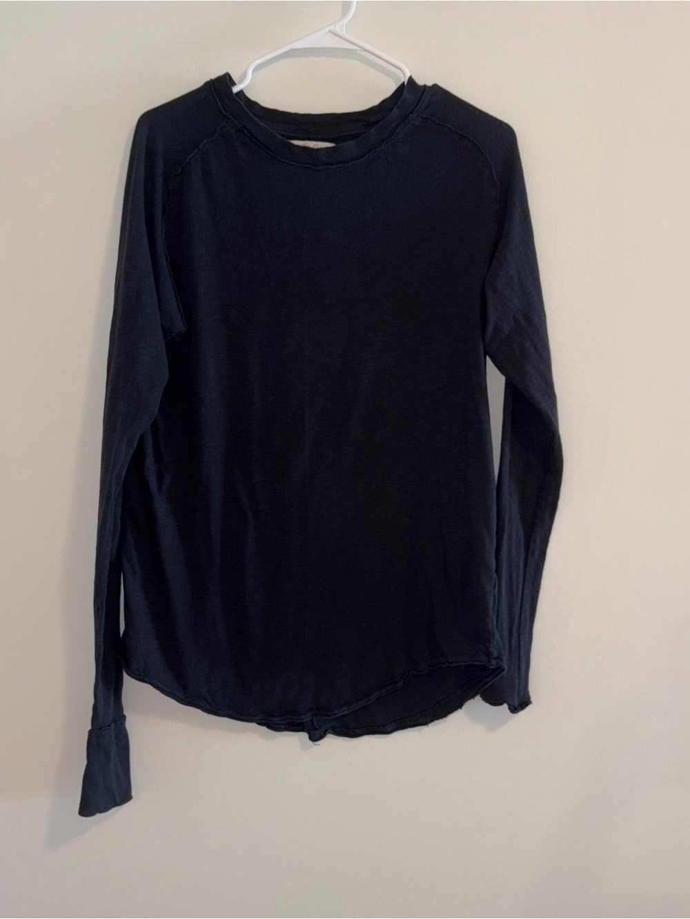 We The Free Navy Long Sleeve Crewneck Tee